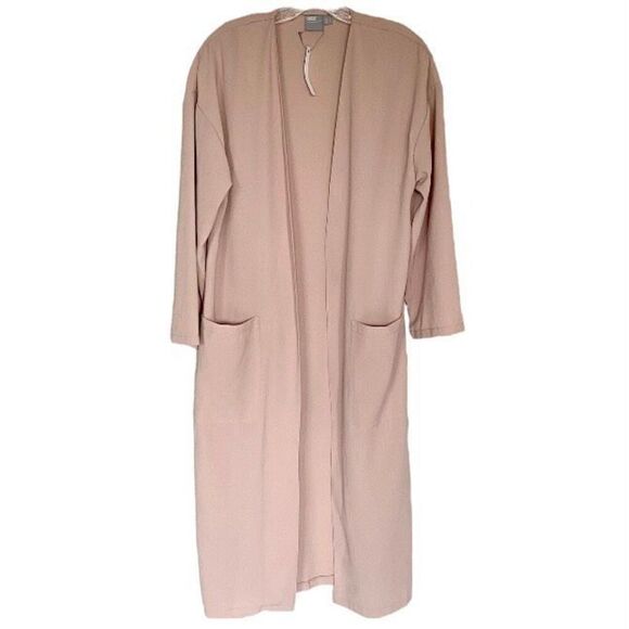 ASOS Baby Pink Open Front Split Side Long Duster Cardigan NWT Size 4/Small - Picture 1 of 6